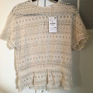 Zara Brand. Crochet Top. Tag still on.